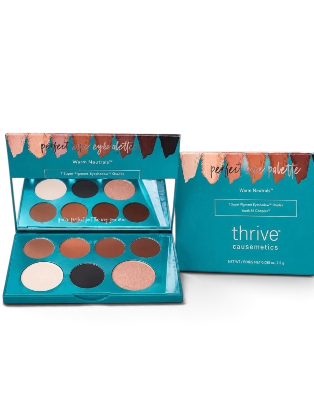 Thrive Causemetics Perfect Eye Palette, Warm Neutrals Brand New In Box!. Discont